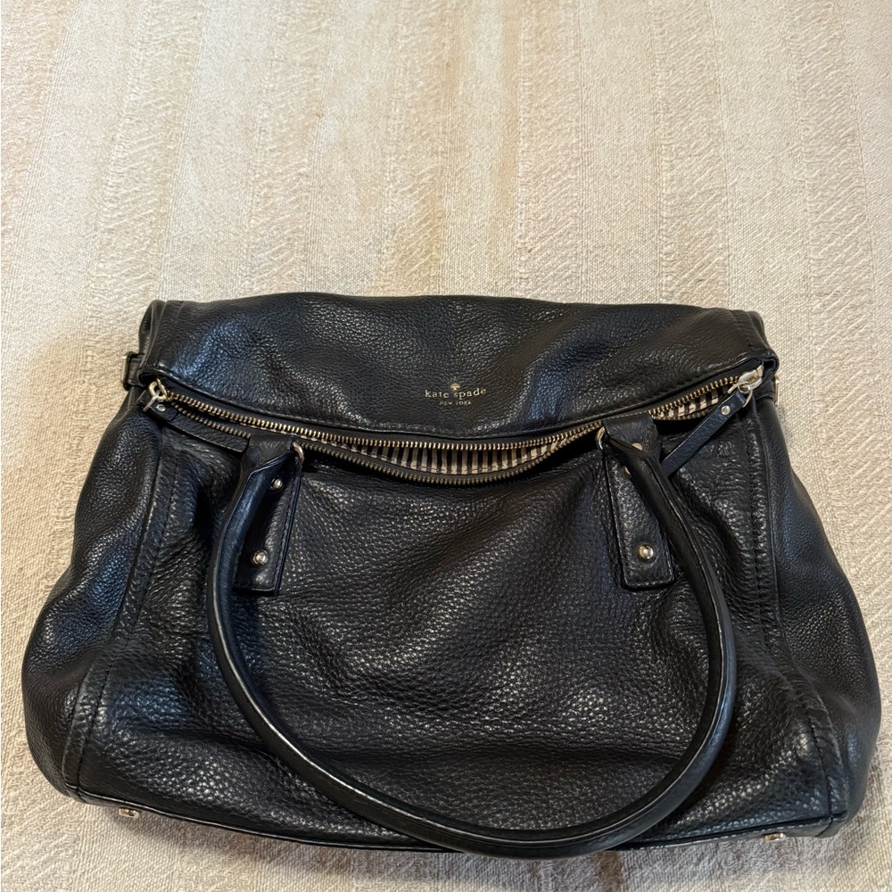 Kate Spade Black Pebbled Leather Shoulder Bag